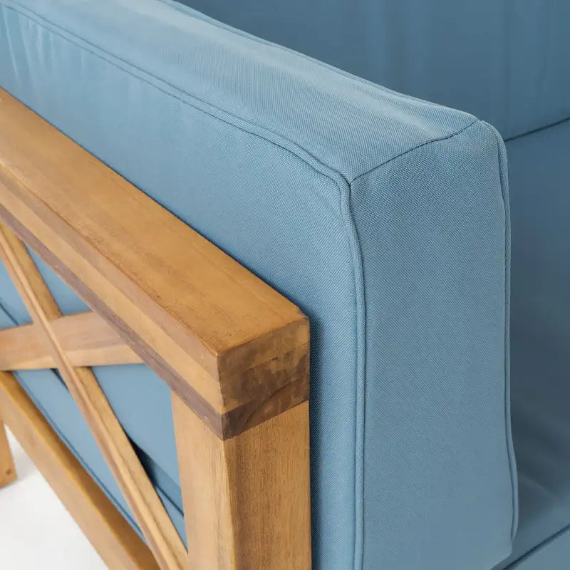 Ensemble de canapé d'angle Brava en bois d'acacia par Christopher Knight Home