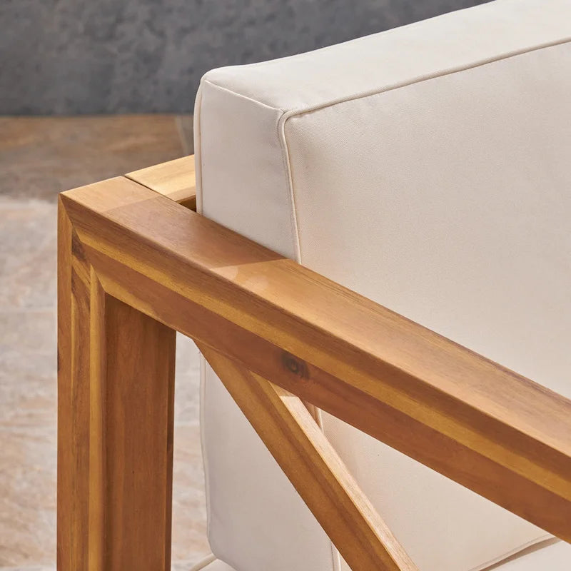 Ensemble de canapé d'angle Brava en bois d'acacia par Christopher Knight Home