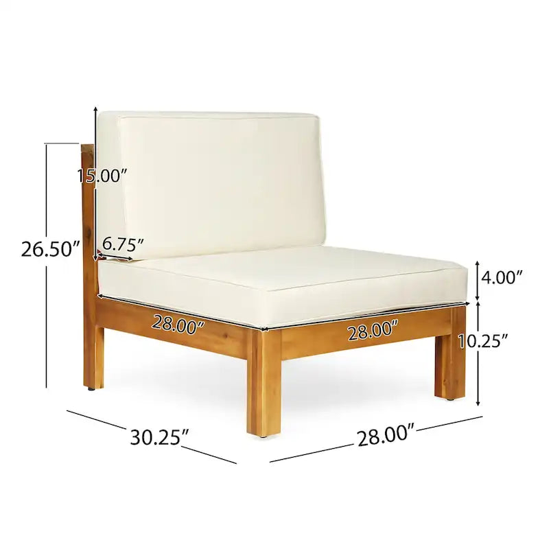 Ensemble de canapé d'angle Brava en bois d'acacia par Christopher Knight Home