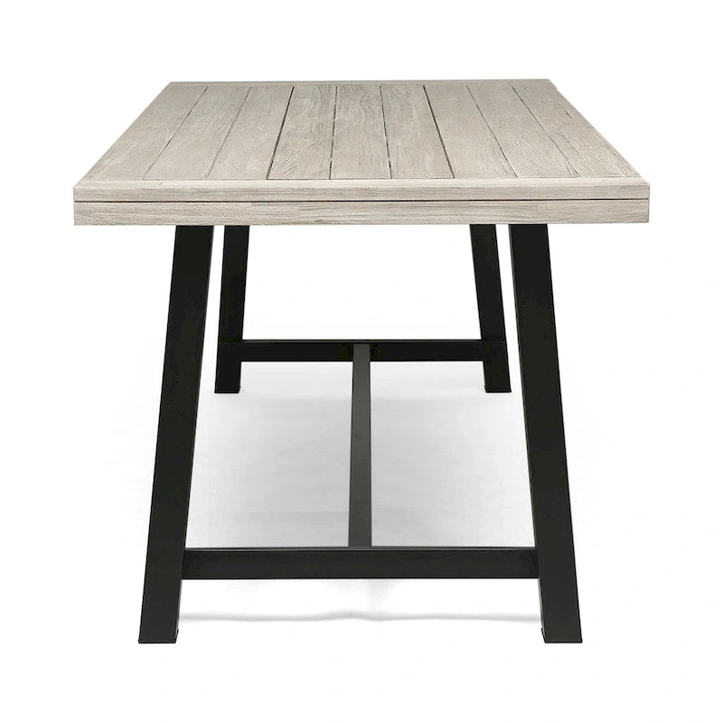 Ensemble de salle à manger rustique d'extérieur 8 places Lyons par Christopher Knight Home