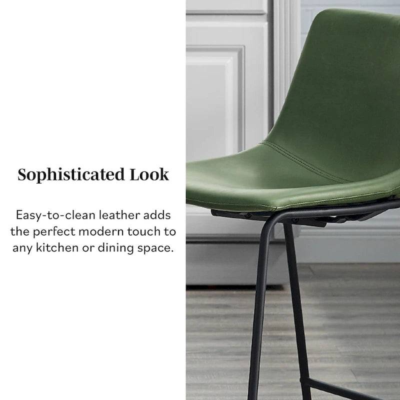 Tabouret de comptoir en similicuir de 66 cm (ensemble de 2)