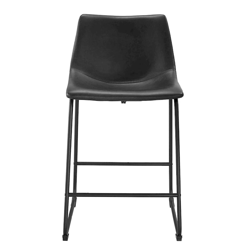 Tabouret de comptoir en similicuir de 66 cm (ensemble de 2)