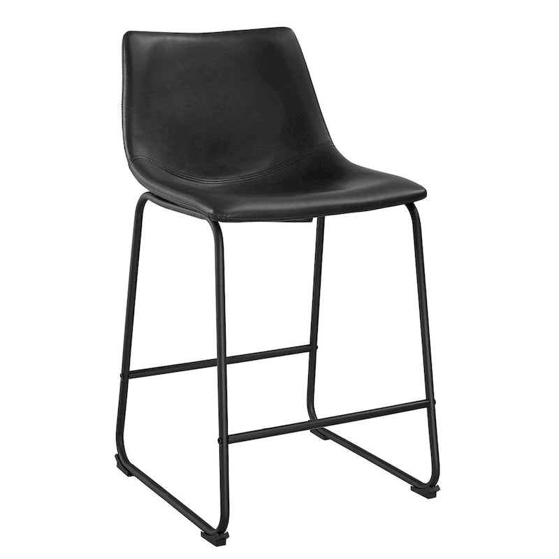 Tabouret de comptoir en similicuir de 66 cm (ensemble de 2)