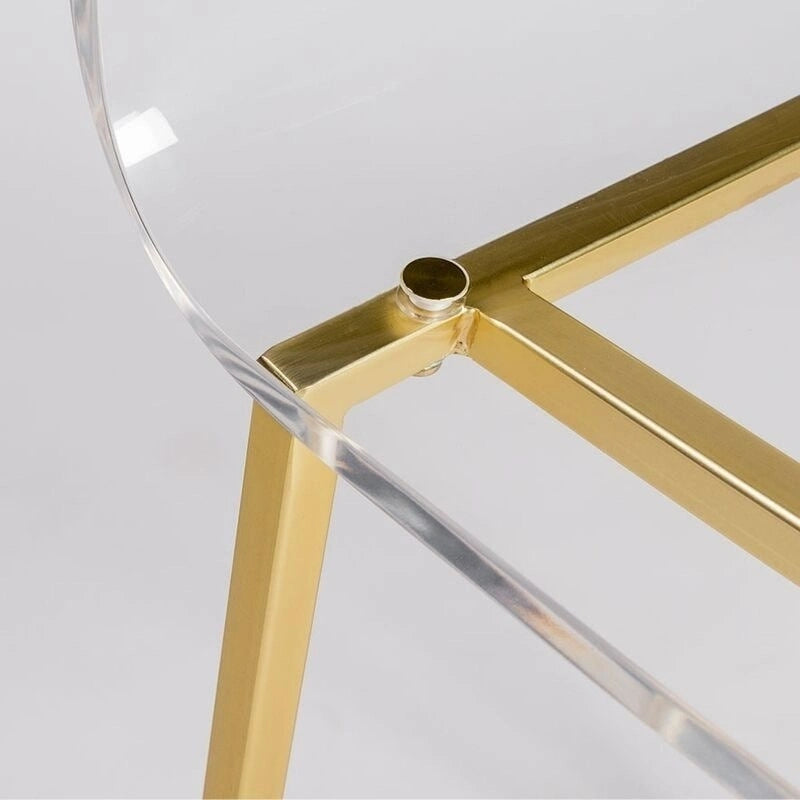Tabouret Fantôme en Acrylique Design Lucite (Lot de Deux)