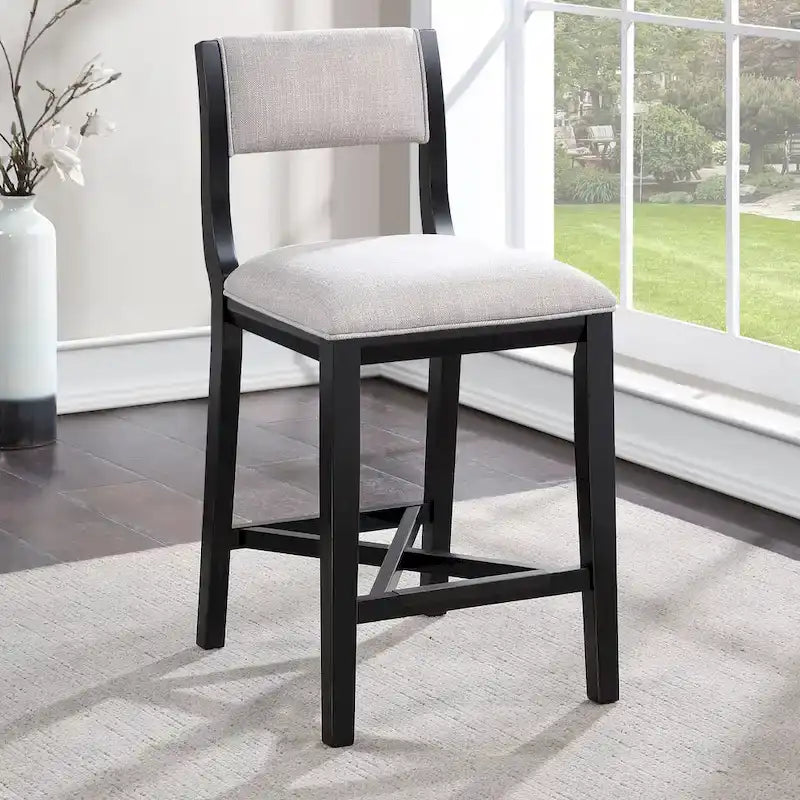 Tabouret de comptoir en bois massif Burbank