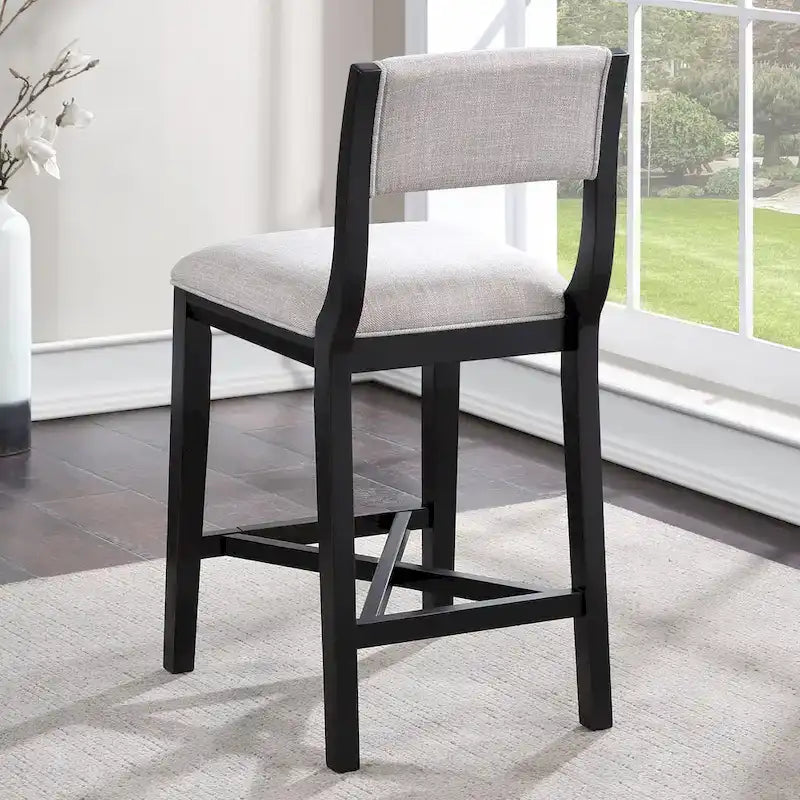 Tabouret de comptoir en bois massif Burbank