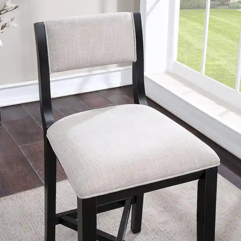 Tabouret de comptoir en bois massif Burbank