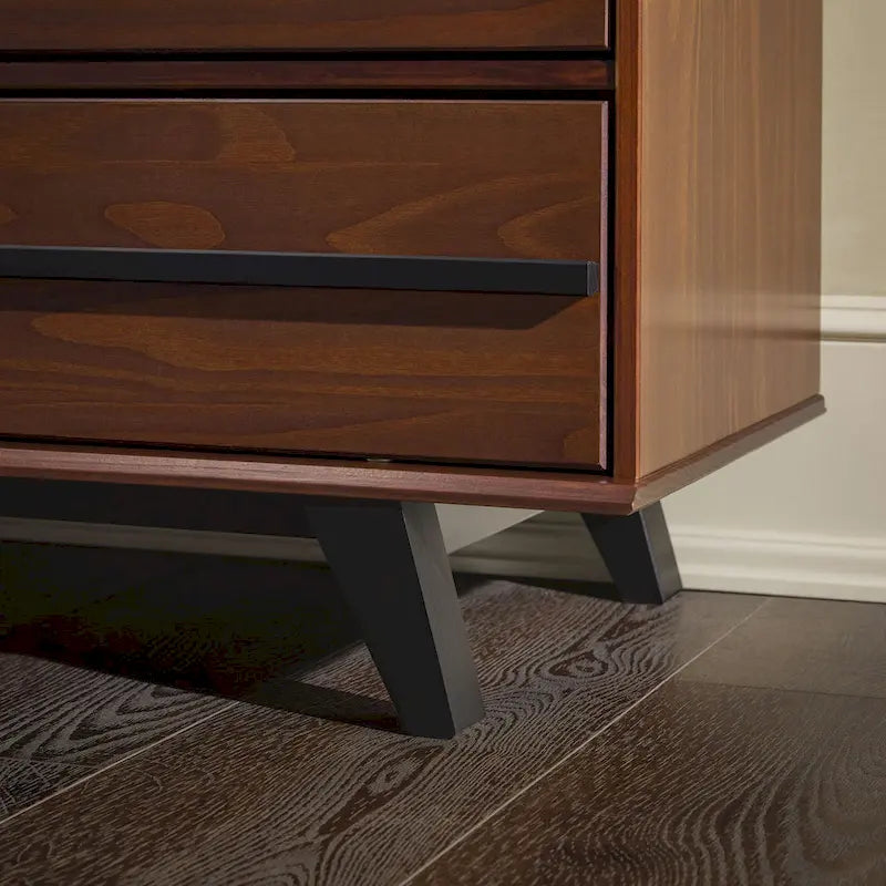 Commode contemporaine à 6 tiroirs en bois massif