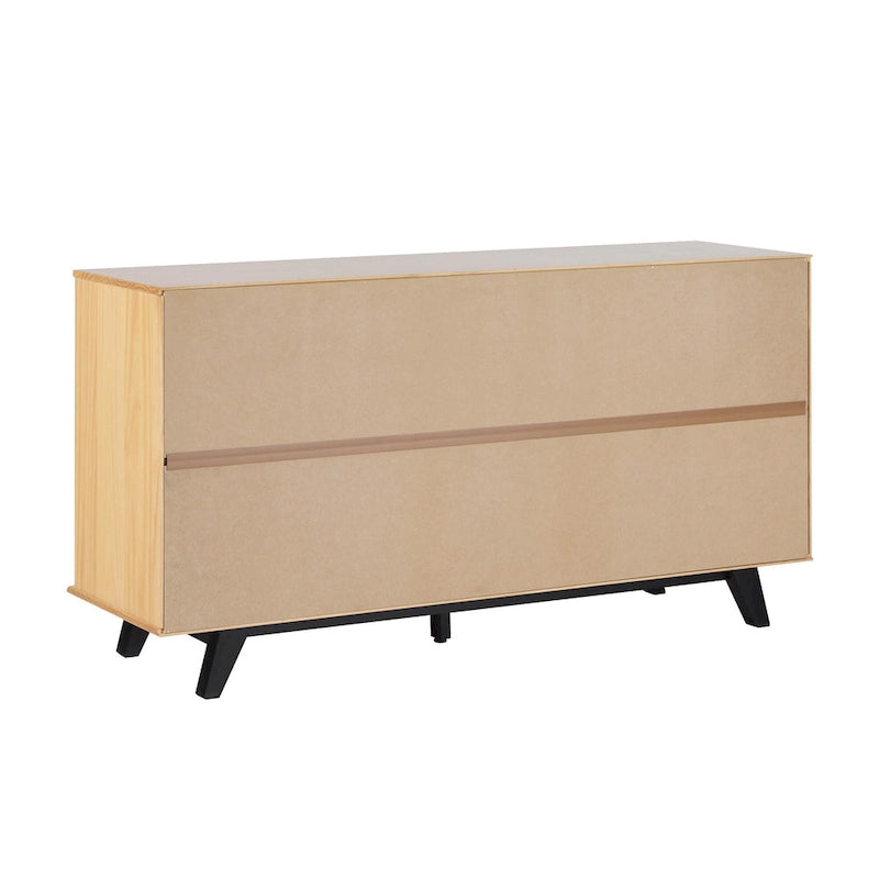 Commode contemporaine à 6 tiroirs en bois massif