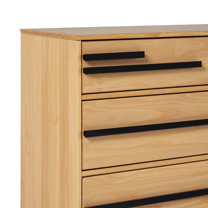Commode contemporaine à 6 tiroirs en bois massif