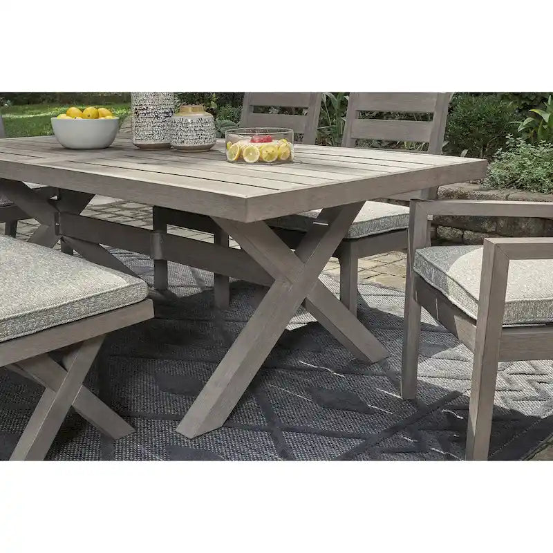 Signature Design by Ashley Hillside Barn Table à manger d'extérieur marron - 84 L x 42 P x 29 H