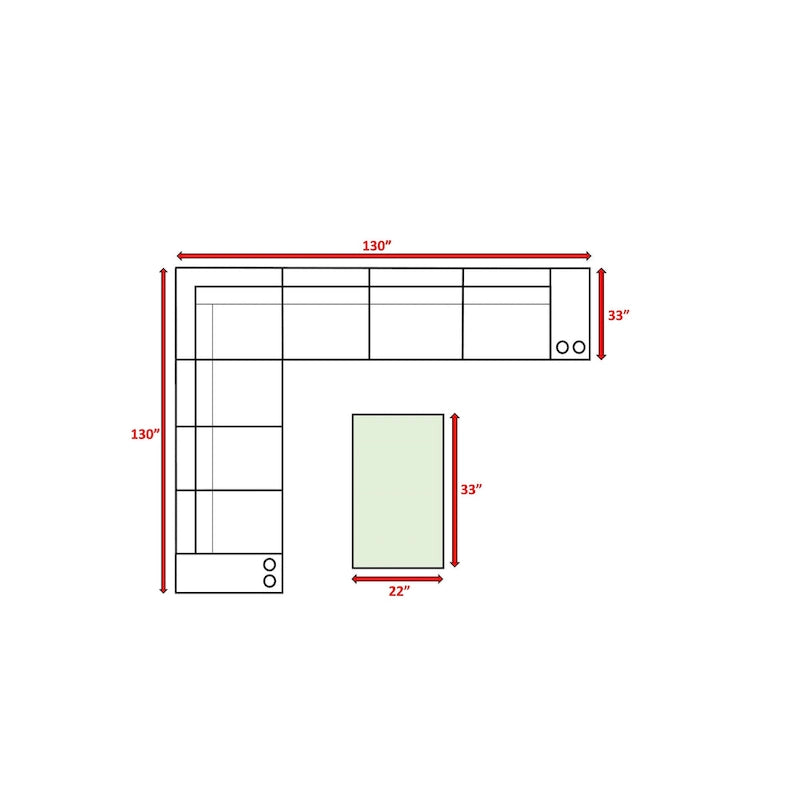 Ensemble modulaire 10 pièces en aluminium/osier gris LSI Chelsea