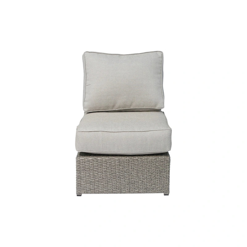 Ensemble modulaire 10 pièces en aluminium/osier gris LSI Chelsea