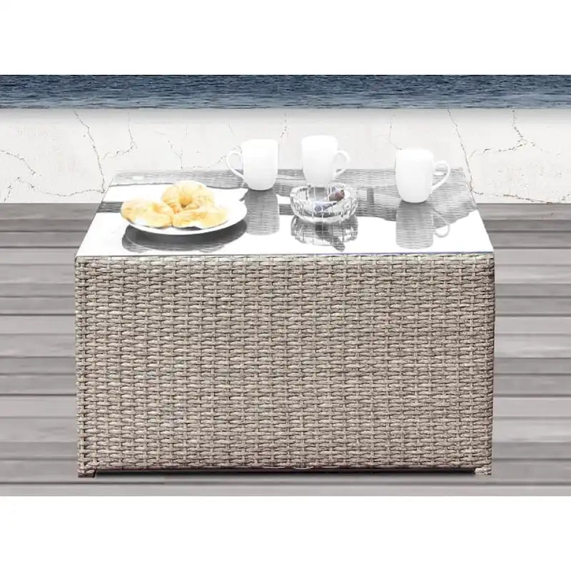 Ensemble modulaire 10 pièces en aluminium/osier gris LSI Chelsea