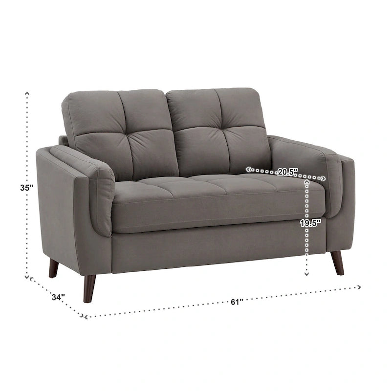 Causeuse en microfibre de 61 po de largeur
