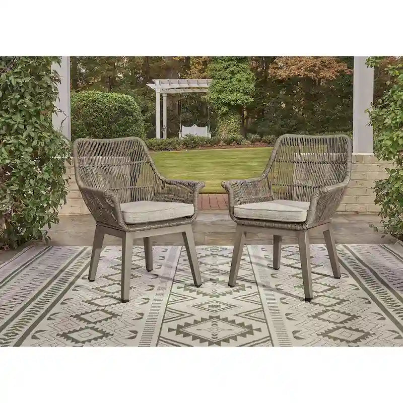 Signature Design by Ashley Ensemble de repas d'extérieur 7 pièces Beach Front Beige - 80W x 42D x 29H