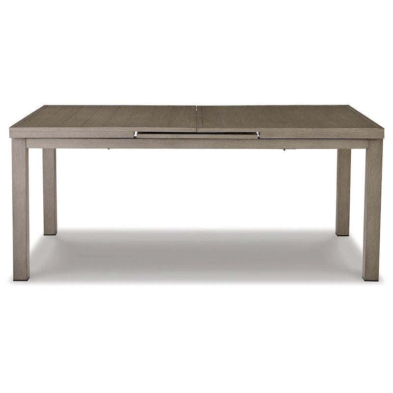 Signature Design by Ashley Beach Front Brown/Beige Outdoor Dining Table with Extension - 71/95W x 42D x 30H