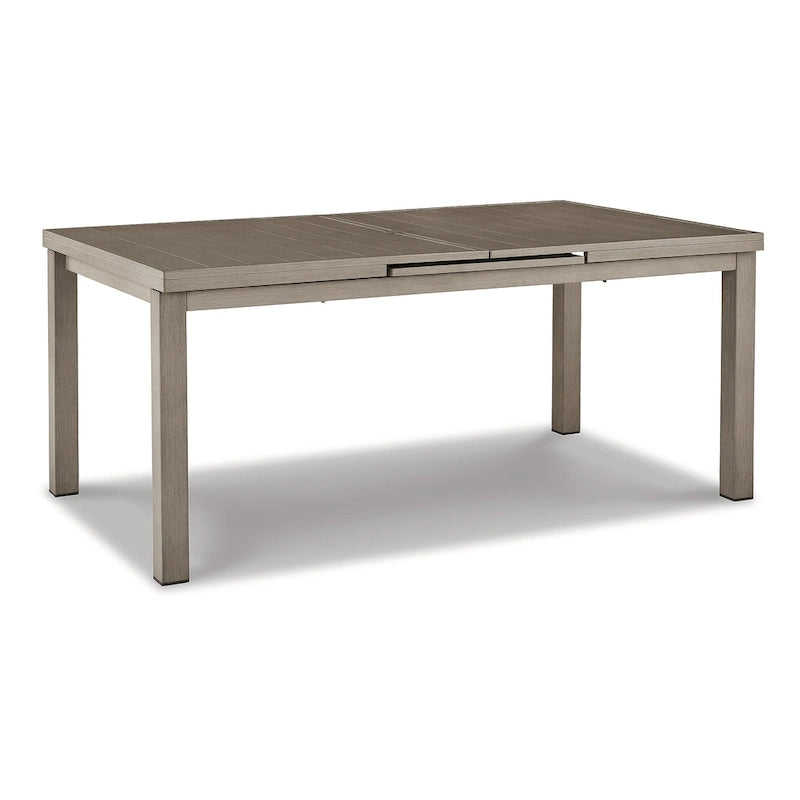 Signature Design by Ashley Table à manger d'extérieur marron/beige Beach Front avec rallonge - 71/95 L x 42 P x 30 H