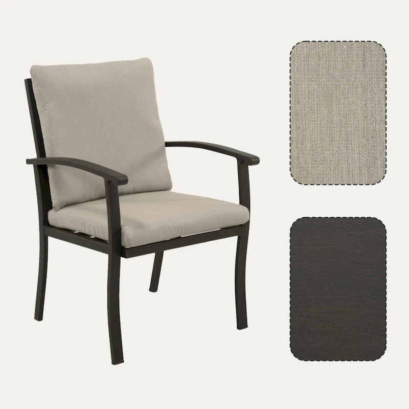 EGEIROS LIFE Ensemble de salle à manger d'extérieur 7 pièces en aluminium AluLux avec coussins lavables