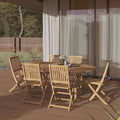 Amazonia FSC Teck Massif Danielle Ensemble Table et Chaises de Jardin 7 Pièces - 7 Pièces