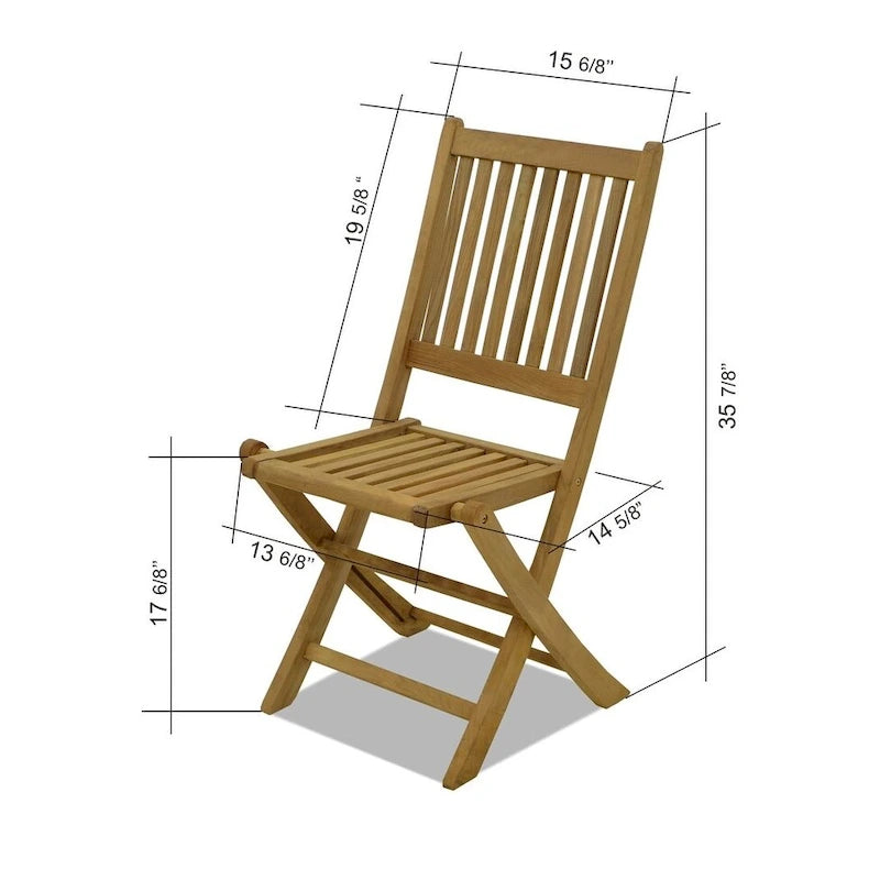 Amazonia FSC Teck Massif Danielle Ensemble Table et Chaises de Jardin 7 Pièces - 7 Pièces