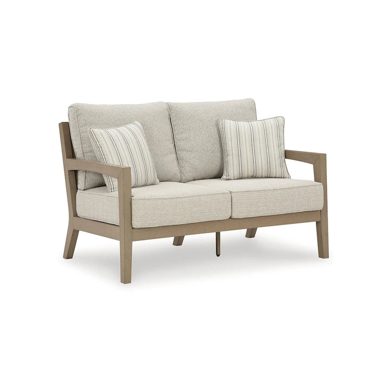 Causeuse d'extérieur Hallow Creek Driftwood Signature Design by Ashley avec coussin - 52 L x 36,5 P x 37 H