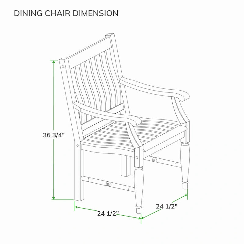 Ensemble repas d'extérieur 6 pièces en teck Ventura Cambridge Casual