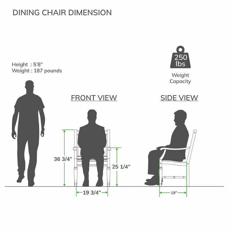 Ensemble repas d'extérieur 6 pièces en teck Ventura Cambridge Casual