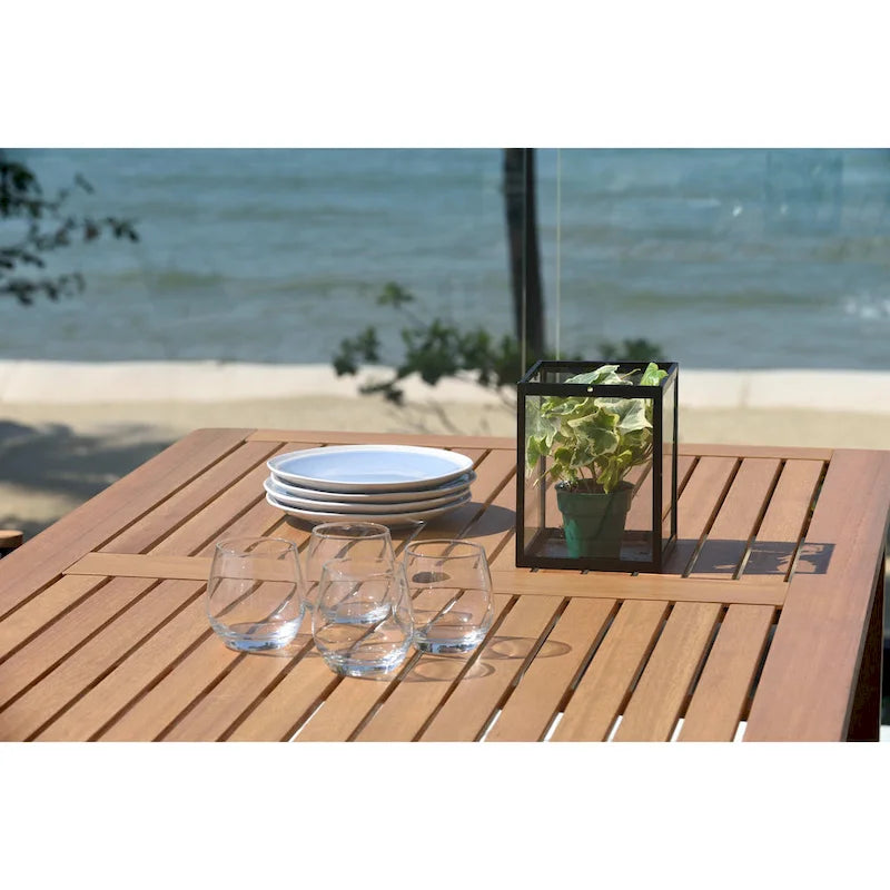 Ensemble de salle à manger d'extérieur 7 pièces en bois LifestyleGarden (Finition Teck) - 7 pièces