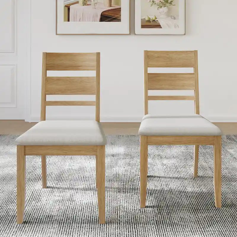 Chaises de salle à manger élégantes en bois (Lot de 2)