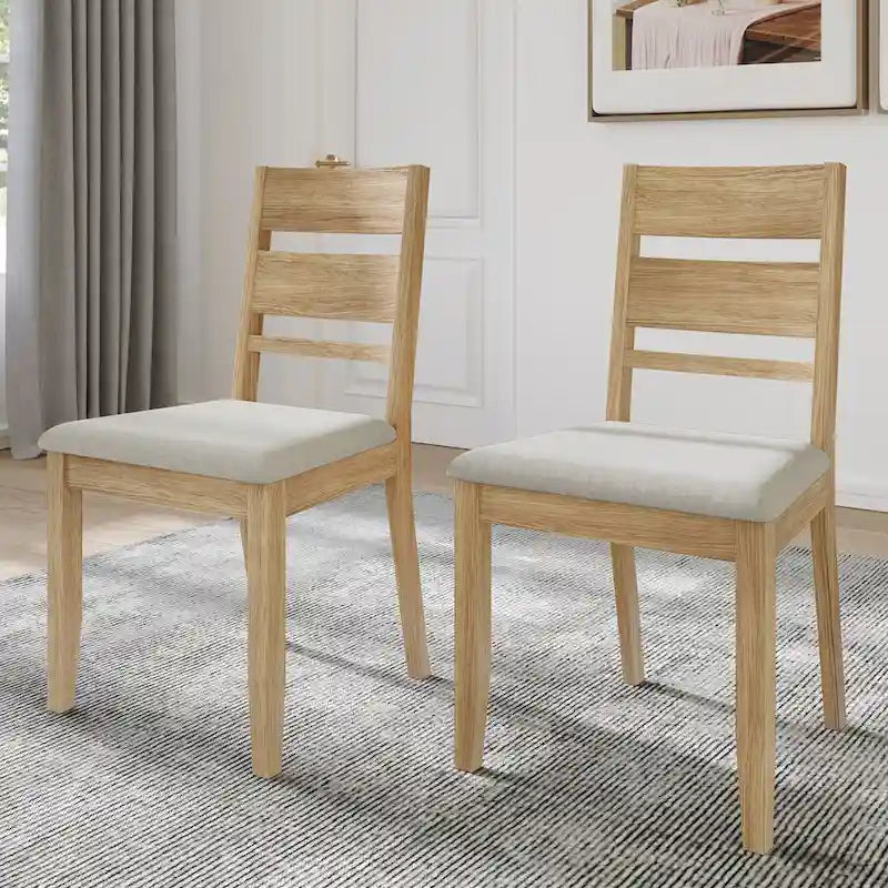 Chaises de salle à manger élégantes en bois (Lot de 2)