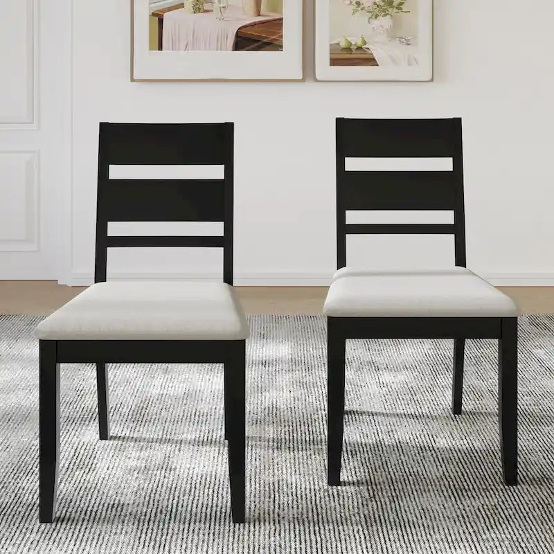 Chaises de salle à manger élégantes en bois (Lot de 2)