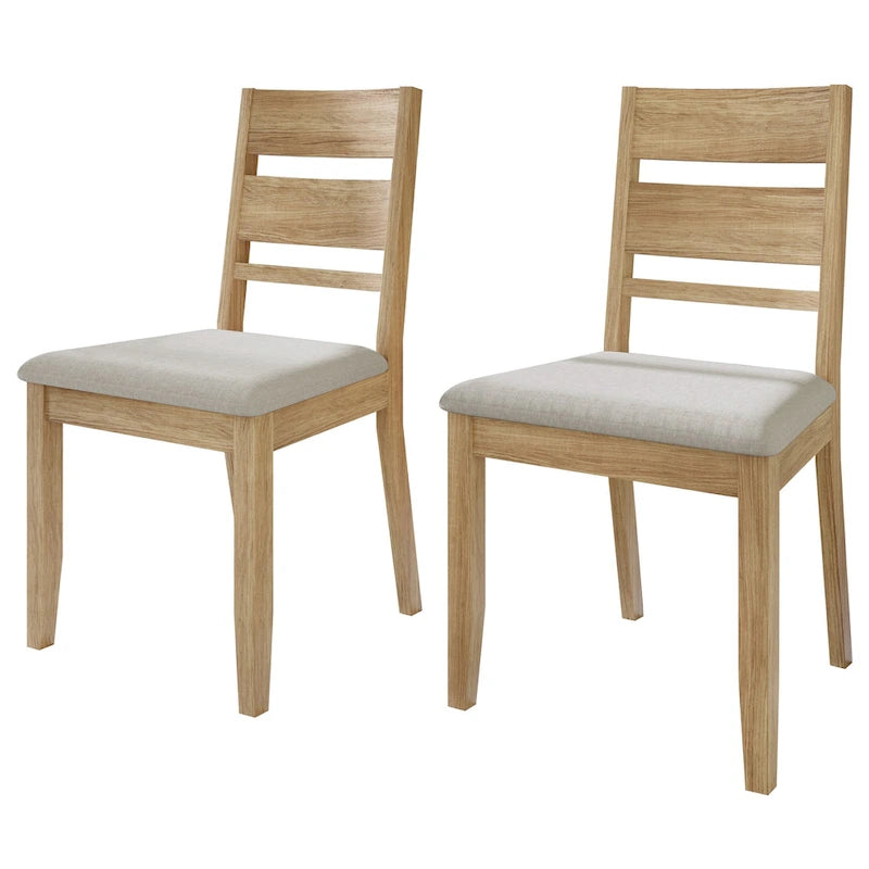 Chaises de salle à manger élégantes en bois (Lot de 2)