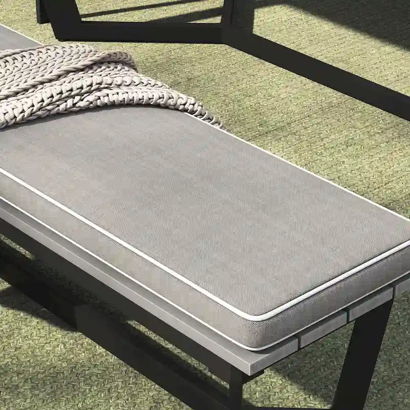 Corvus Orville Ensemble de salle à manger extérieur 6 pièces en aluminium avec plateau de table en composite bois-plastique (WPC)