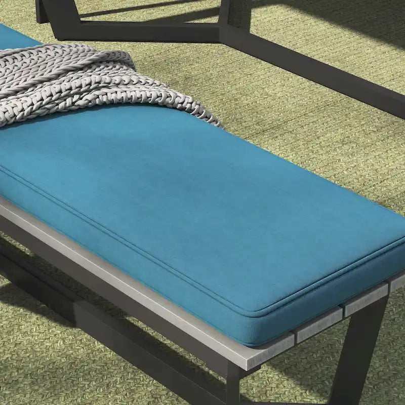 Ensemble de salle à manger d'extérieur Corvus Orville 6 pièces en aluminium avec plateau de table en composite bois-plastique (WPC)
