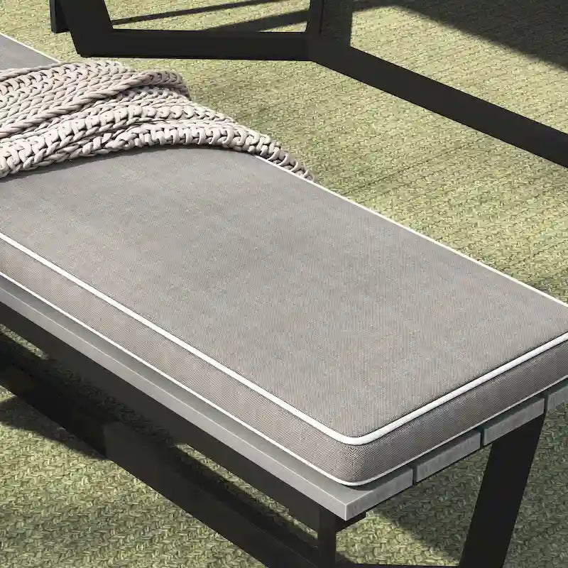 Corvus Orville Ensemble de salle à manger extérieur 6 pièces en aluminium avec plateau de table en composite bois-plastique (WPC)