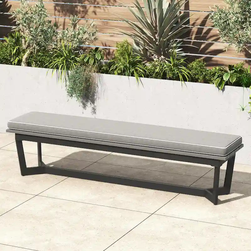 Corvus Orville Ensemble de salle à manger extérieur 6 pièces en aluminium avec plateau de table en composite bois-plastique (WPC)