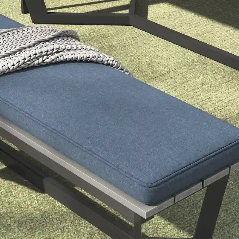 Corvus Orville Ensemble de salle à manger extérieur 6 pièces en aluminium avec plateau de table en composite bois-plastique (WPC)