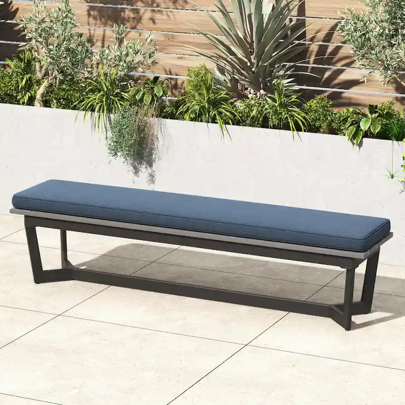 Corvus Orville Ensemble de salle à manger extérieur 6 pièces en aluminium avec plateau de table en composite bois-plastique (WPC)