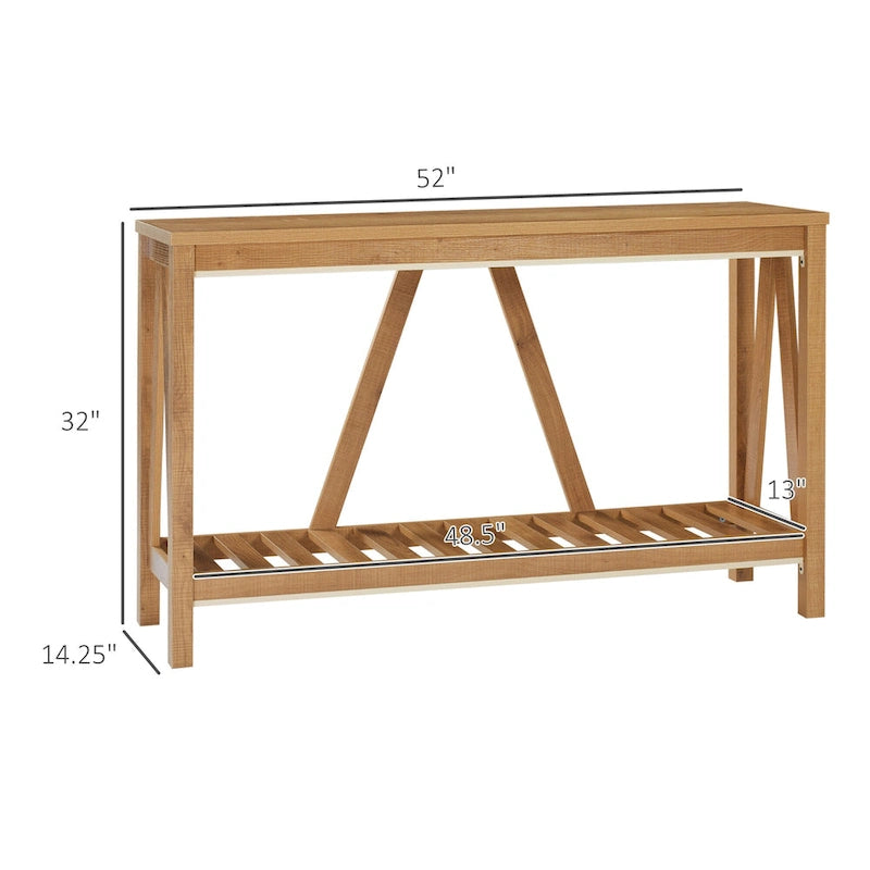 Console de ferme avec étagère de rangement