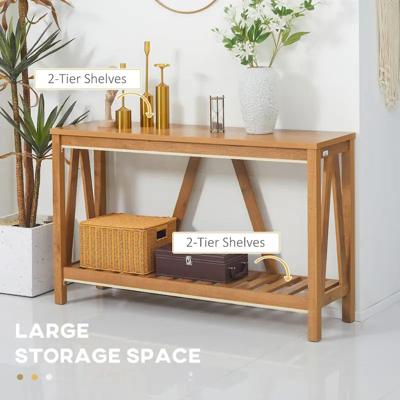 Console de ferme avec étagère de rangement