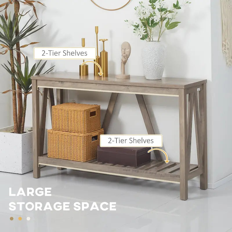Console de ferme avec étagère de rangement