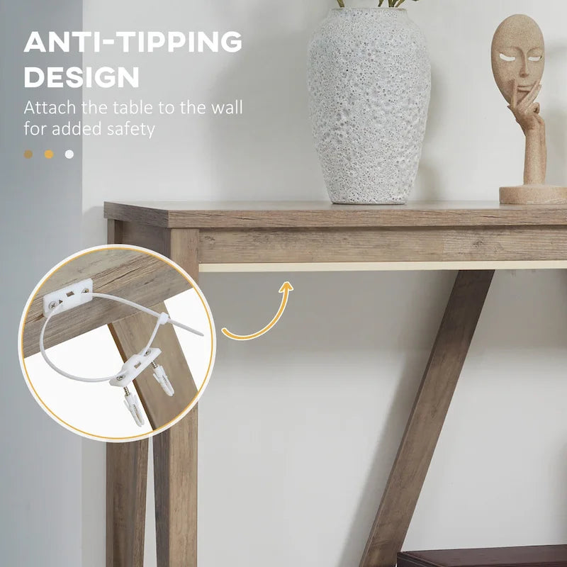 Console de ferme avec étagère de rangement