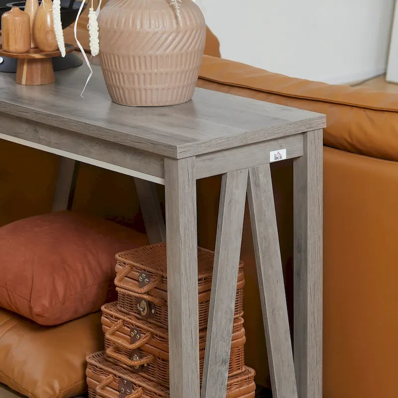 Console de ferme avec étagère de rangement