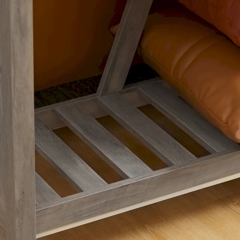 Console de ferme avec étagère de rangement
