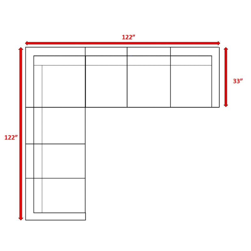Ensemble de 7 fauteuils modulaires en rotin LSI avec coussins