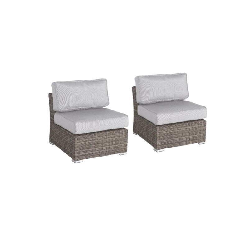 Ensemble de 7 fauteuils modulaires en rotin LSI avec coussins