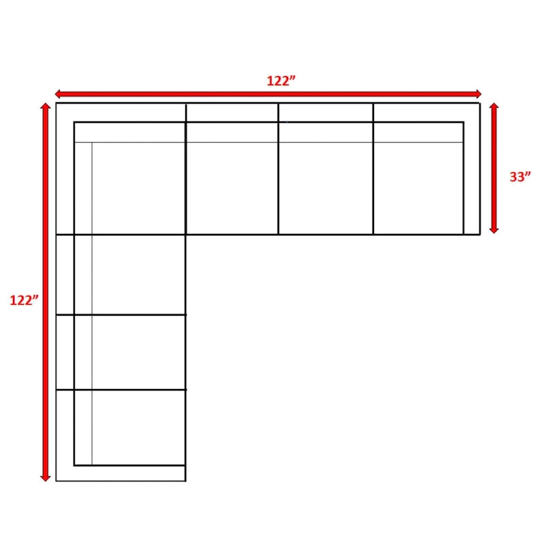 Ensemble de 7 fauteuils modulaires en rotin LSI avec coussins