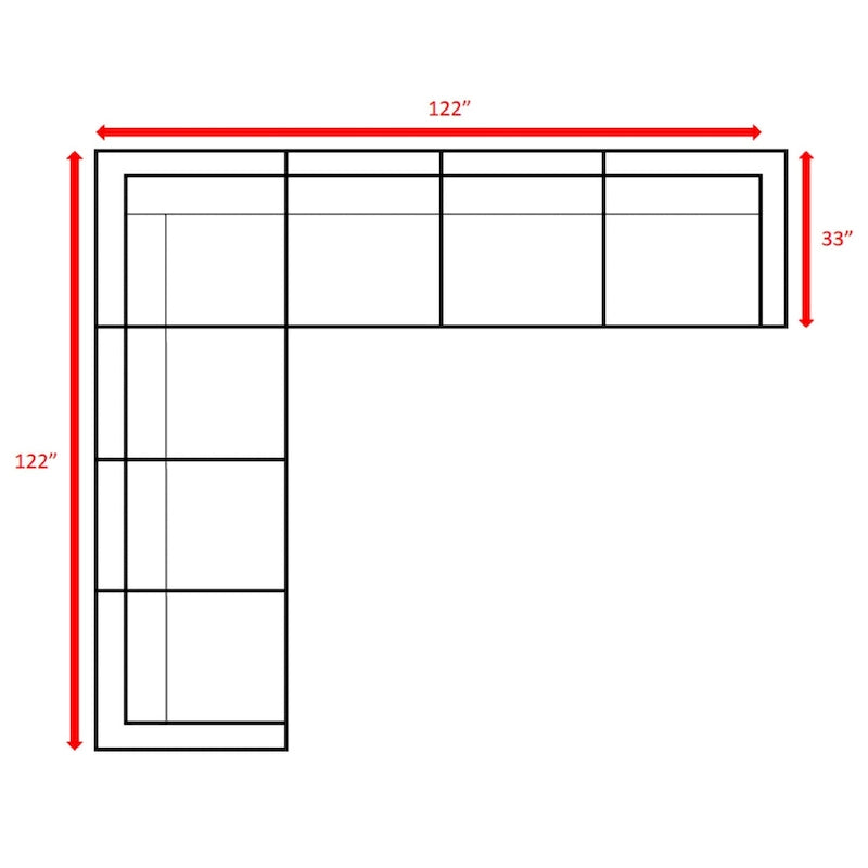 Ensemble de 7 fauteuils modulaires en rotin LSI avec coussins