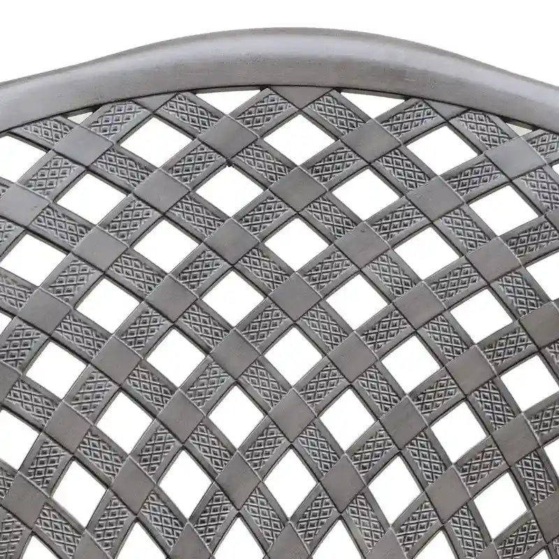 Fauteuil à bascule pivotant Ventura en fonte d'aluminium avec coussin (Lot de 2)